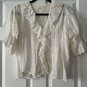 Doen Henri Top | Salt Eyelet | Medium